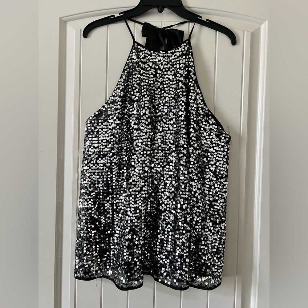 VICTORIA SECRET SEXY SEQUIN MICRO MINI PARTY DRESS /TUNIC HALTER BOW TIE NWT $98